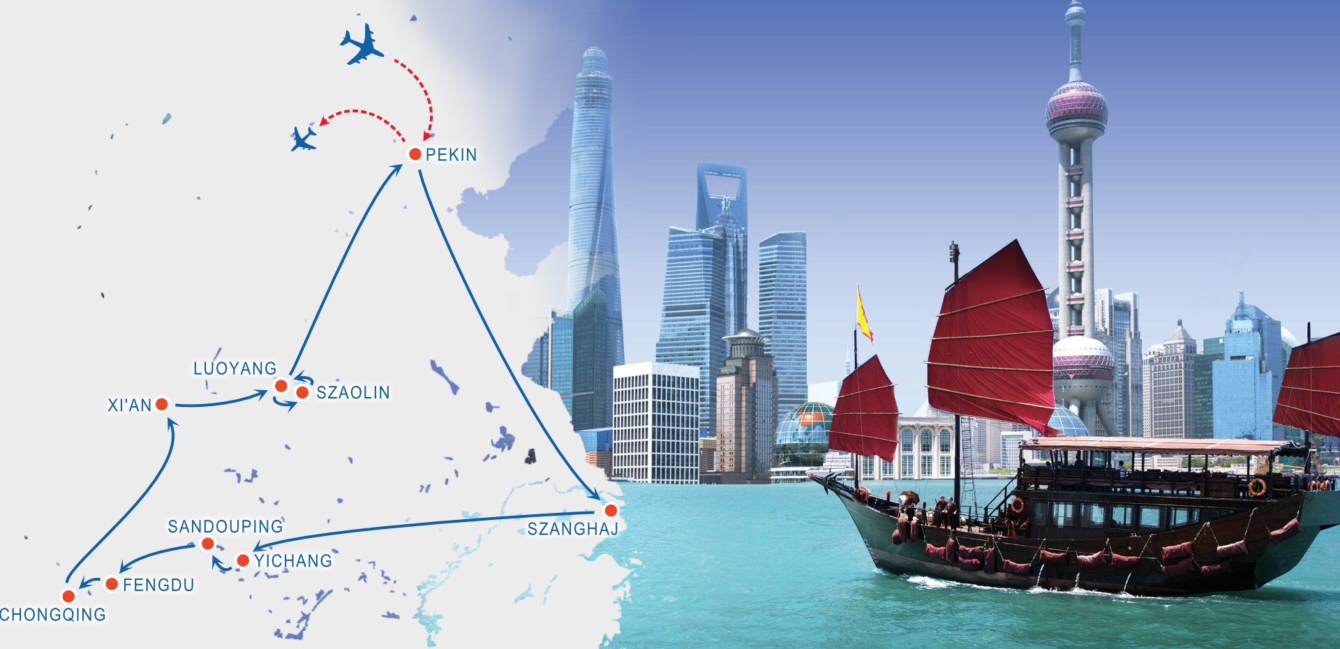 15 DNI CHINY W HOTELACH 5★ Z REJSEM PO JANGCY NA STATKU 5★