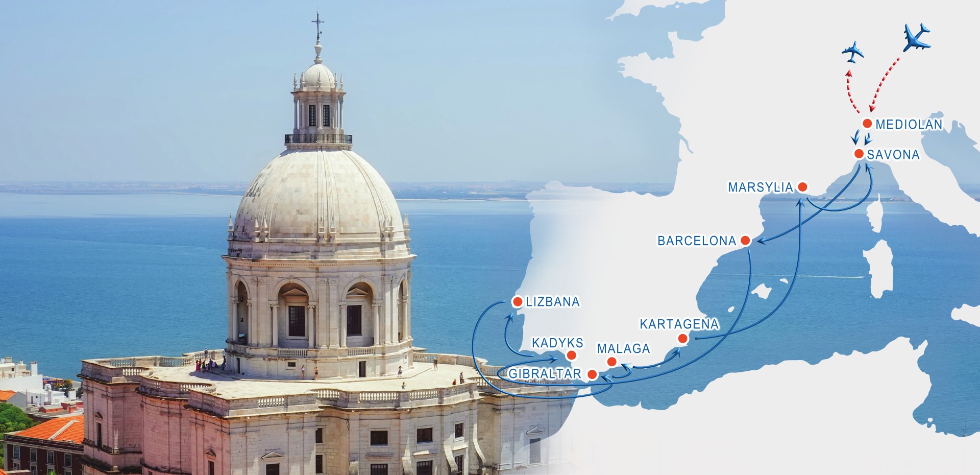 Rejs 5 KRAJÓW od Włoch do Portugalii z LOTEM ✈ I POLSKIM PILOTEM